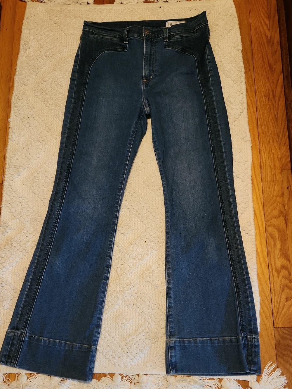 GAP Dark Blue High-Rise '70s Flare Jeans